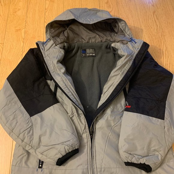 Boys Grey Black Winter Jacket Coat Windbreaker 12